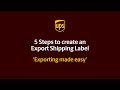 How to create a ups international shipping label in 5 easy steps