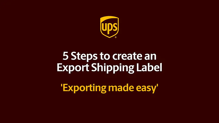 How to Create a UPS International Shipping Label in 5 Easy Steps