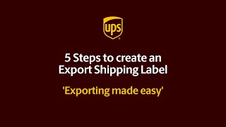 How To Create A Ups International Shipping Label In 5 Easy Steps