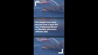 Two people rescued from boat fire off the Florida coast