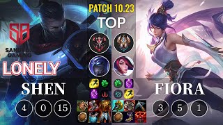 SB Lonely Shen vs Fiora Top - KR Patch 10.23