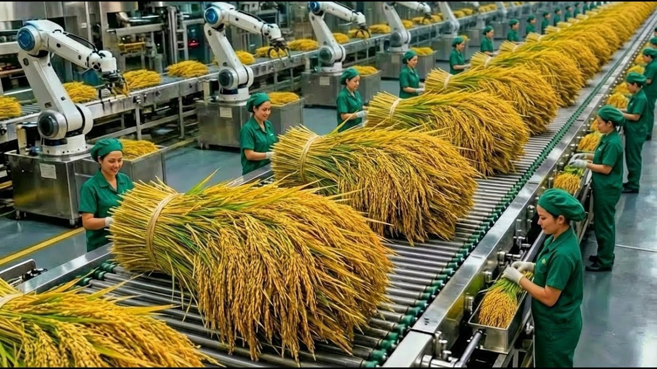 Inside a High-Tech Rice Processing Factory 🏭 | Amazing Modern Automation & Smart Farming Technology