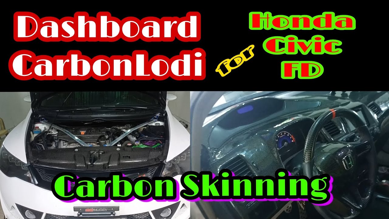 DASHBOARD, RADIATOR COVER, ENGINE COVER, CARBON SKINNING for HONDA ...