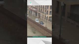 Fuerte Tromba De Agua E Inundaciones En Tarazona.