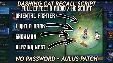 Dashing Cat Recall Script || With Backup File || No Password