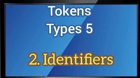 Tokens - Identifiers in C language in tamil