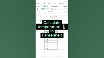 Excel Tutorial: How to Calculate Temperature in Fahrenheit #celsius #fahrenheit