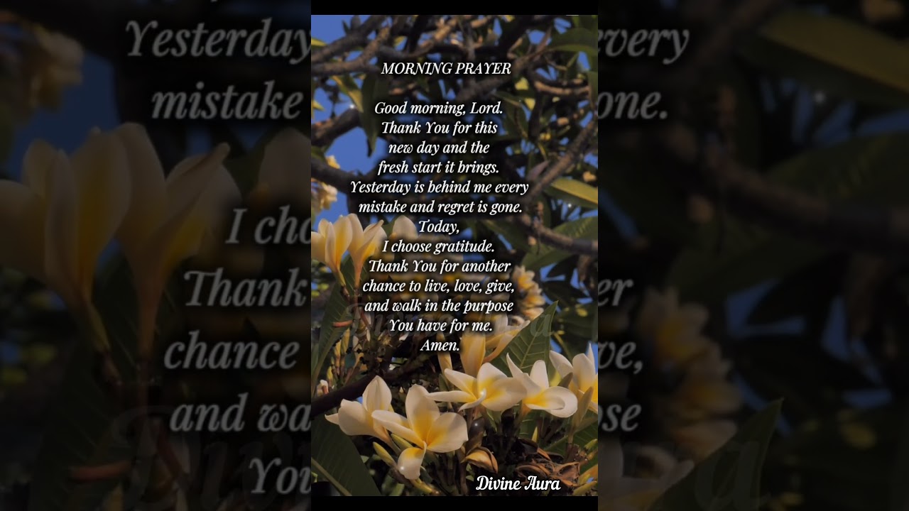 New Day, Fresh Start – Morning Prayer 