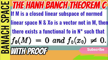Hanh Banach Theorem C/3