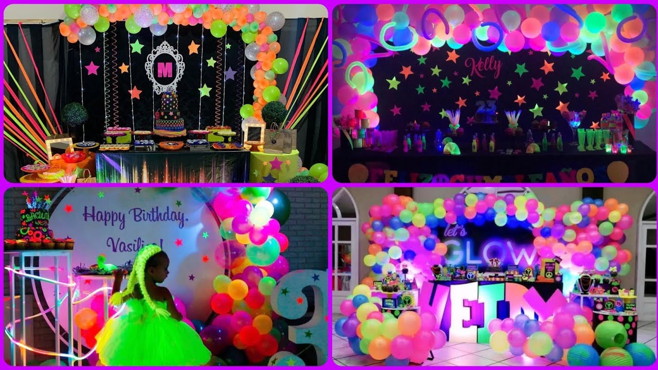 Neon Party Decor Ideas/Neon Theme For Birthdays, Neon Party