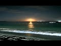 Moonlilght Over the Beach with Sounds of the Sea