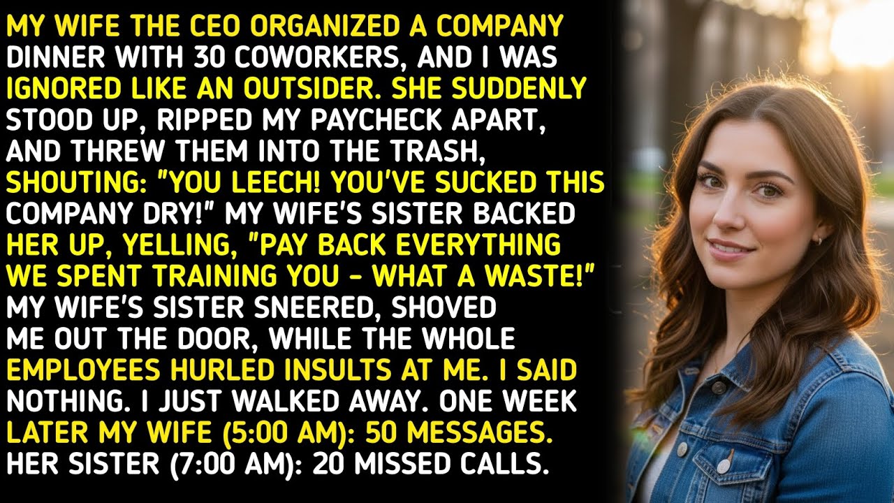 MY WIFE THE CEO ORGANIZED A COMPANY DINNER WITH 30 COWORKERS, AND I WAS IGNORED LIKE AN OUTSIDER. 