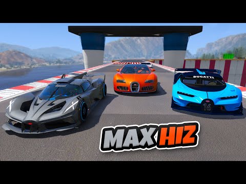 Bugatti Ailesi Arabalar Yeni Max  Hız Yarış Bölgesinde - GTA 5