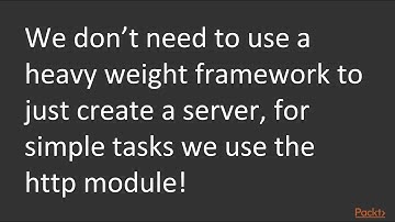 Server-side Programming with Node.js for Beginners : The HTTP Module | packtpub.com