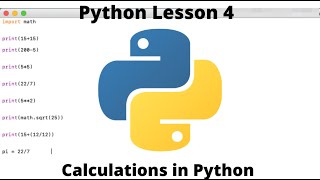 Math in Python | Python Lesson 4