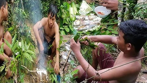 primitive Technology: primitive technology fish trap - catch and cook big fish