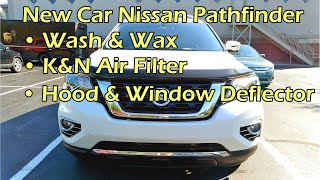 Pathfinder New Car Prep: Wax / K&N Air Filter / Hood & Window Deflector