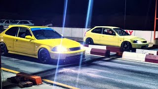 Honda B20 VTEC vs Honda B16 VTEC *Drag Race*