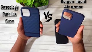 Spigen Liquid Air Armor  VS Caseology Parallax Case For iPhone 12 Pro Max Comparison