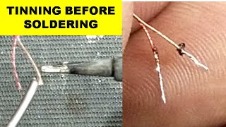{587} How To Tin a Wire Before Soldering / Tinning Enameled Wires Properly
