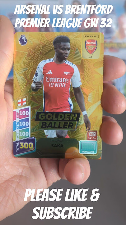 ARSENAL VS BRENTFORD PREMIER LEAGUE ADRENALYN XL PREDICTION #panini #premierleague #shorts #arsenal