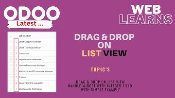 Drag Drop List View Handle Widget in Odoo Development Tutorial