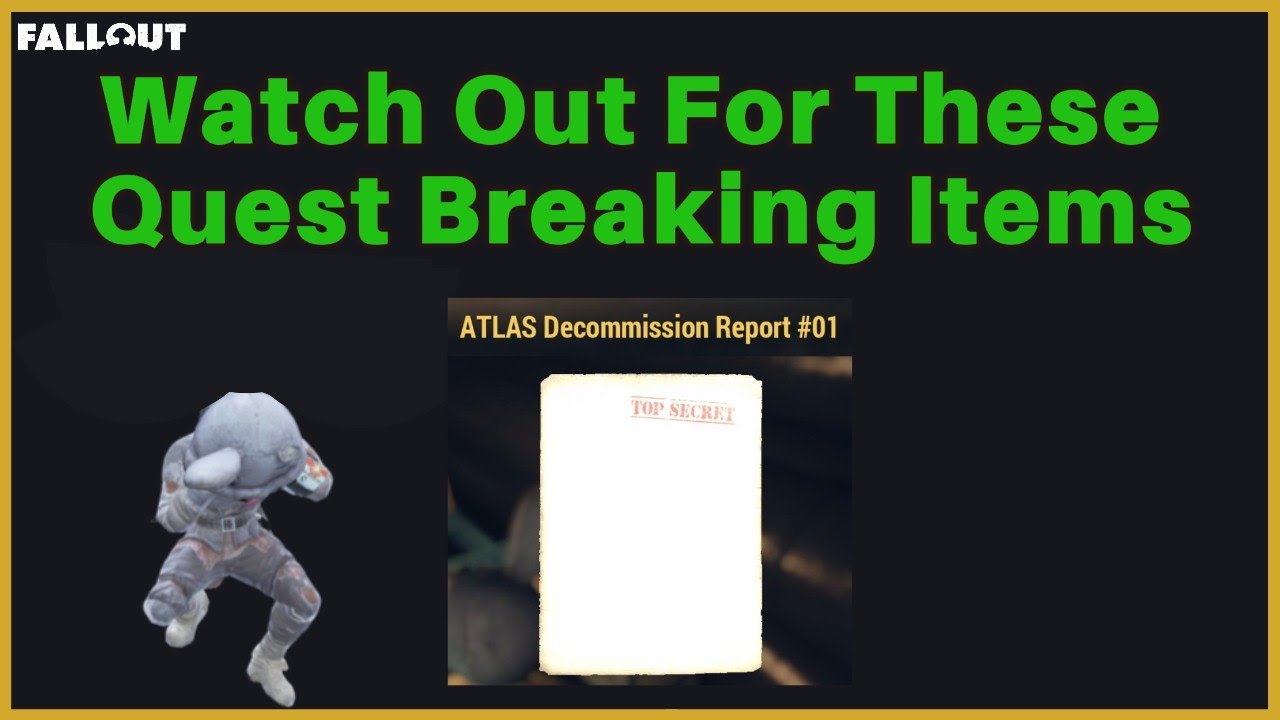 WARNING: Watch Out For These Game Breaking Misc Item's Players Are Trolling With In Fallout 76....