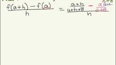 How to find the difference quotient of f(x) = x/(x+8) (HW2: Problem 2)