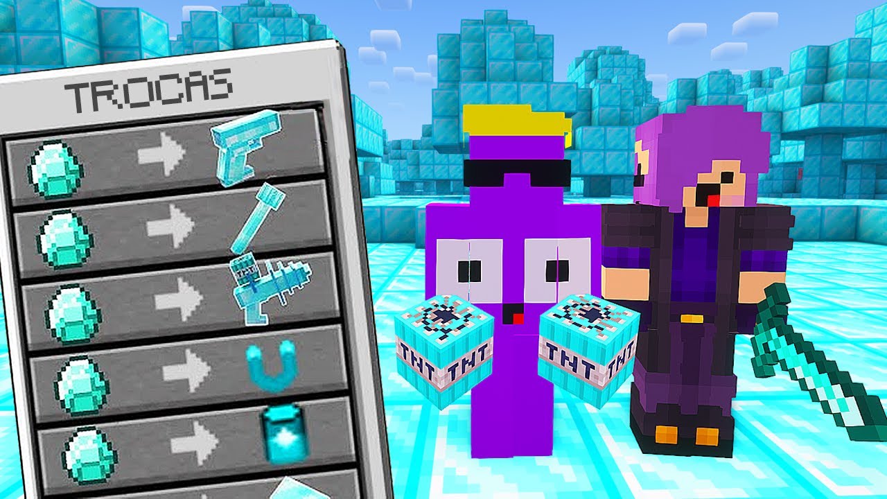 Minecraft mas podemos COMPRAR ITENS de DIAMANTES!!!