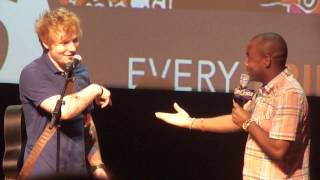 Ed Sheeran talking about the Red Tour & writing with Taylor Swift (7/20/13)