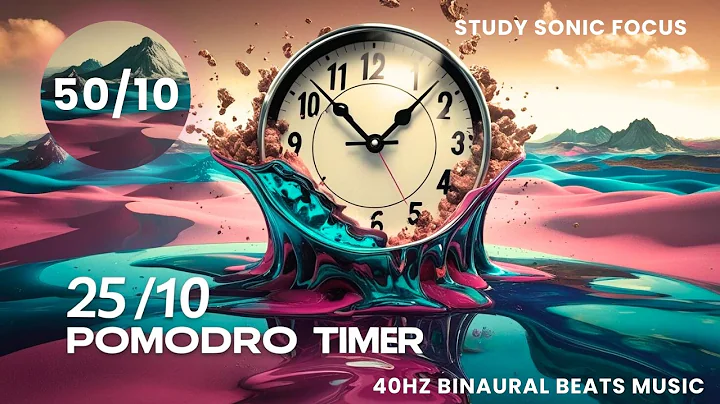 40Hz Gamma Binaural Beats Study Exam Music With Pomodoro Timer 50/10  For Boosting Focus