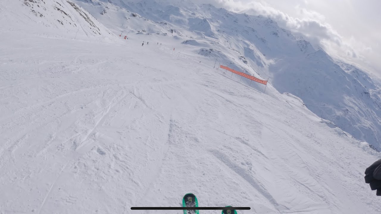 [4k]Skiing in Les Menuires 3 vallées, from top to bottom. (GoPro)