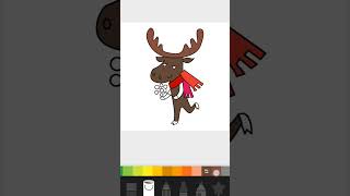 🔴 HOW TO COLORING A RED SHAWL #deer WITH COLORFUL MAGIC FLOWERS 😎 | #coloring  Pages for Kids