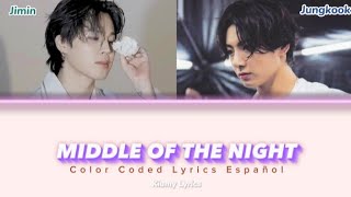 Jimin ft. Jungkook (Ai cover) - MIDDLE OF THE NIGHT - Elley Duhé - [Color Coded Lyrics Español]