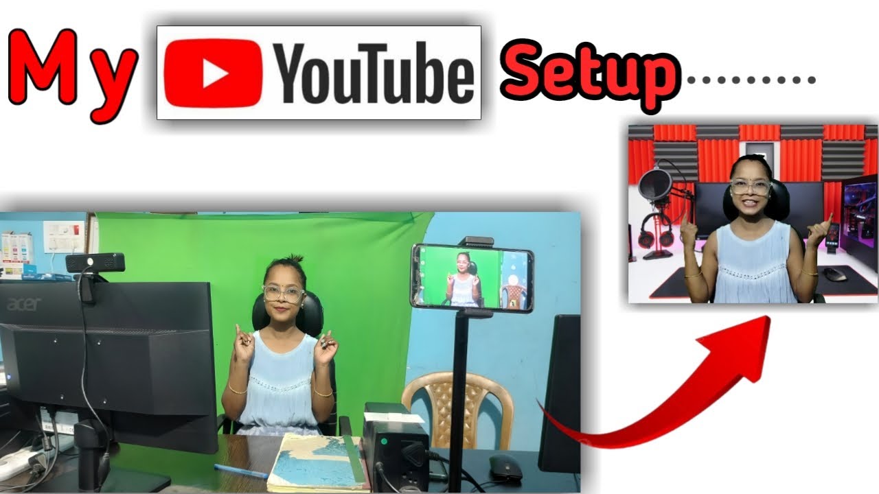 My Professional YouTube Studio Setup Under ₹500 | Low Budget YouTube ...