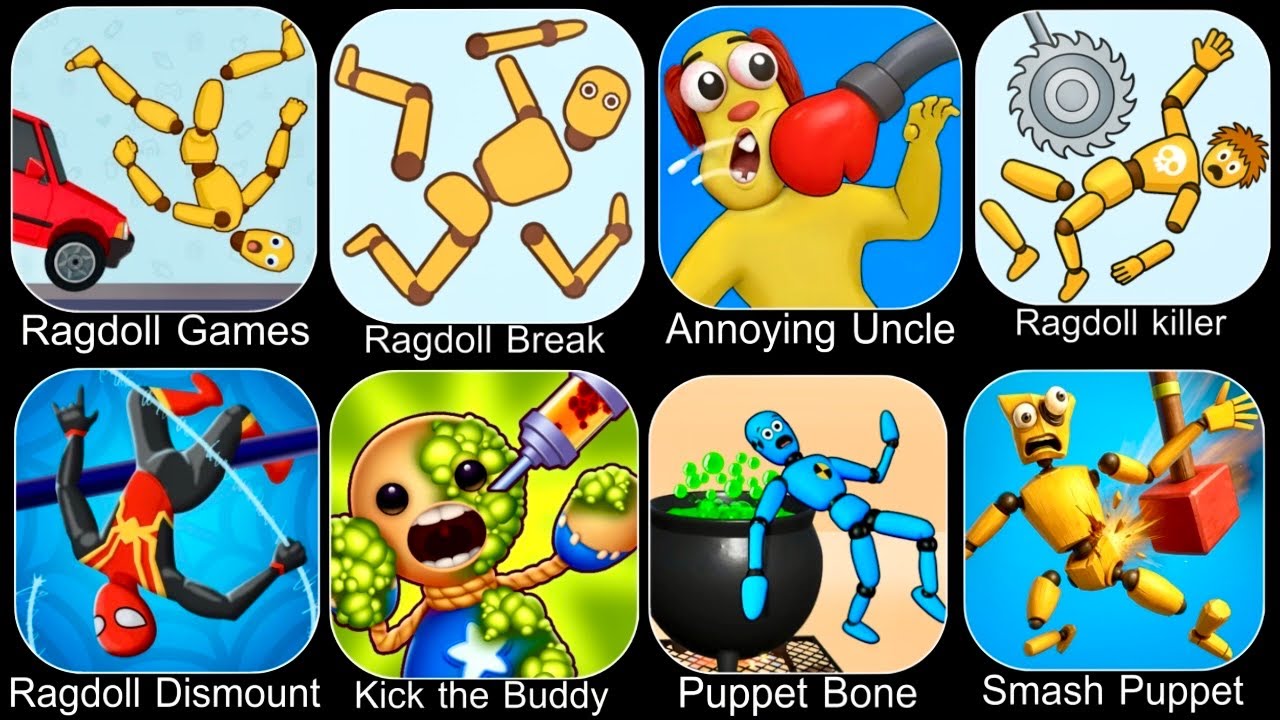 Roblox,Sprunki Survival,Ragdoll Break,Kick the Buddy,Annoying Uncle Punch,Ragdoll Dummy,Kick Loser