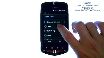 Casio Commando 4G - How Do I Change Text Message or Notifications Tone