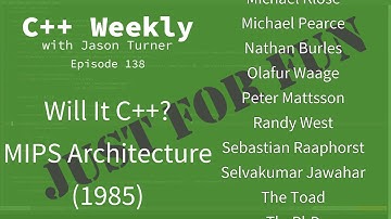 C++ Weekly - Ep 138 - Will It C++? MIPS Architecture (1985)