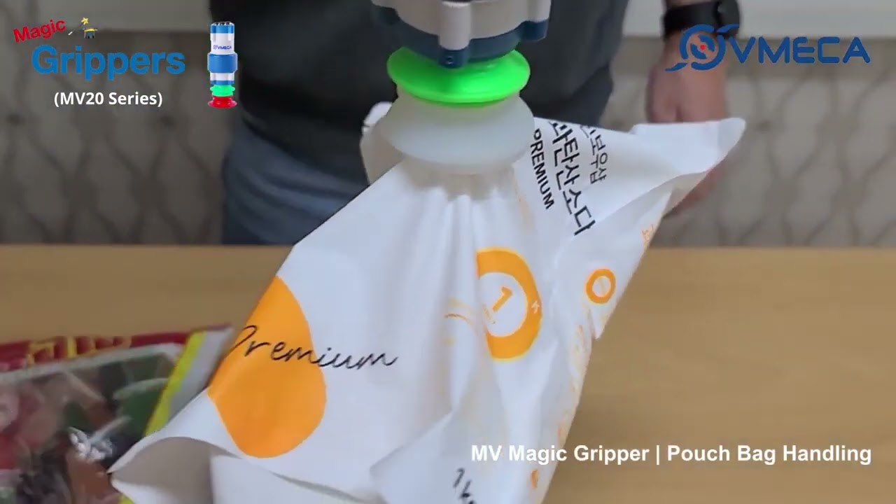 VMECA Vertical Grippers - Pouch Bag Pick & Place