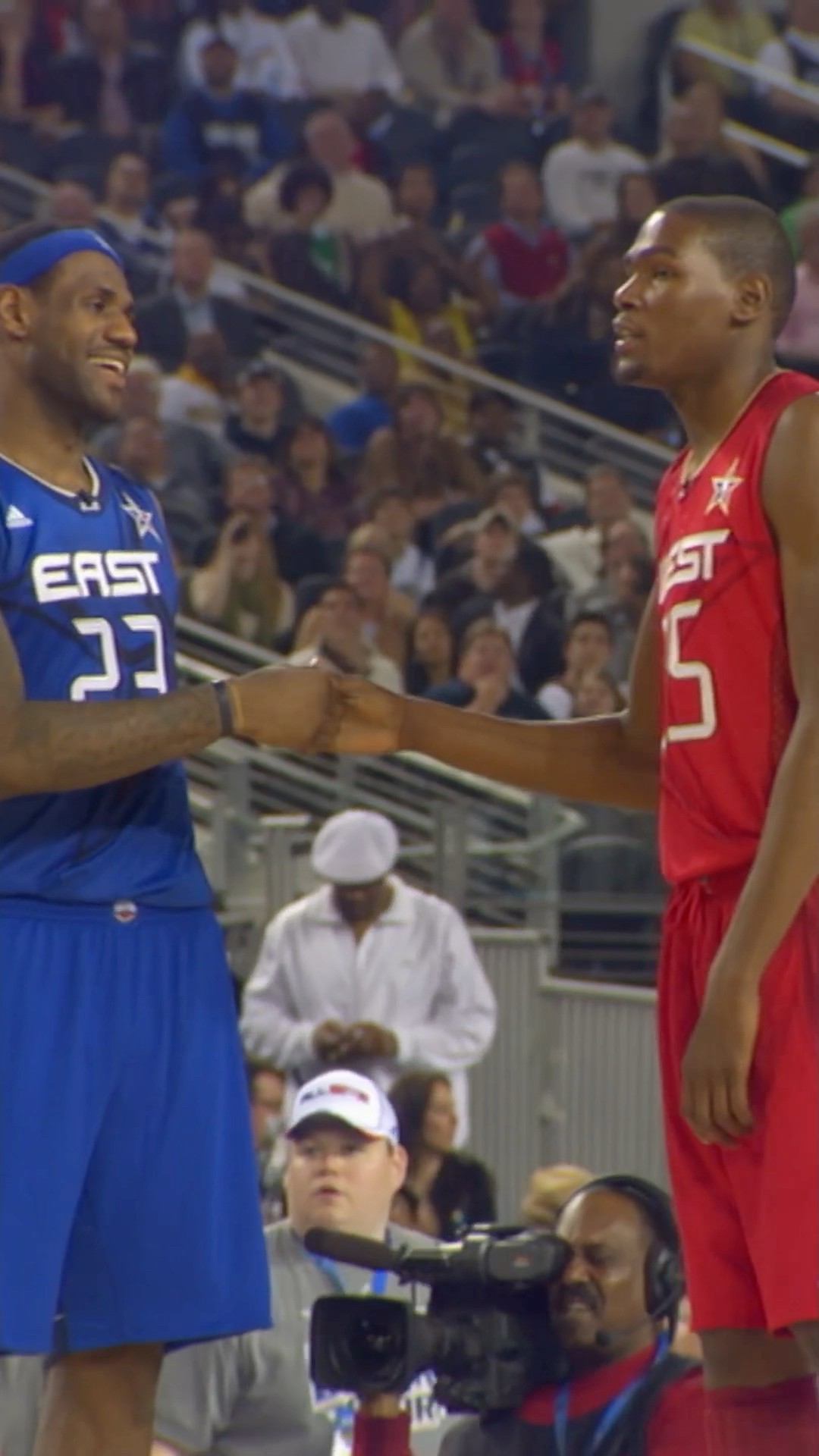 Check out LeBron and KD sharing a quick moment in KD’s first All-Star game in 2010!
