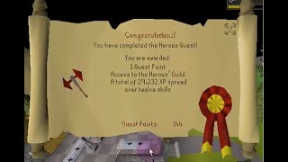 Old School Runescape 2020 The Heroes quest guide