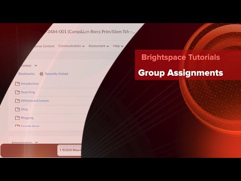 how to create group assignments in brightspace