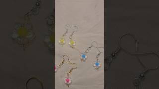 pair of 3 flower earings ✨ making #at home #diy #magic#trending #diy #craftideas #shorts