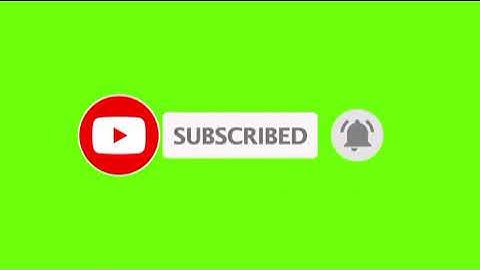 YOUTUBE SUBCRIBE BUTTON GREEN SCREEN ANIMATION FOR VIDEO EDITING - FILMORA PRO X, PREMIERE PRO