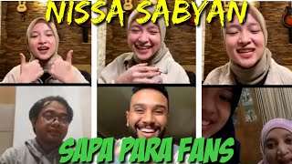DARI LUAR NEGERI ADA YANG BISA BAHASA SUNDA, NISSA SABYAN MENYAPA FANS SAAT LIVE INSTAGRAM