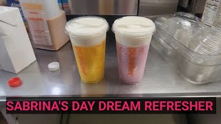 Dunkin Donuts Sabrina's Day Dream Refresher  ! Mango & Strawberry Day Dream Refresher