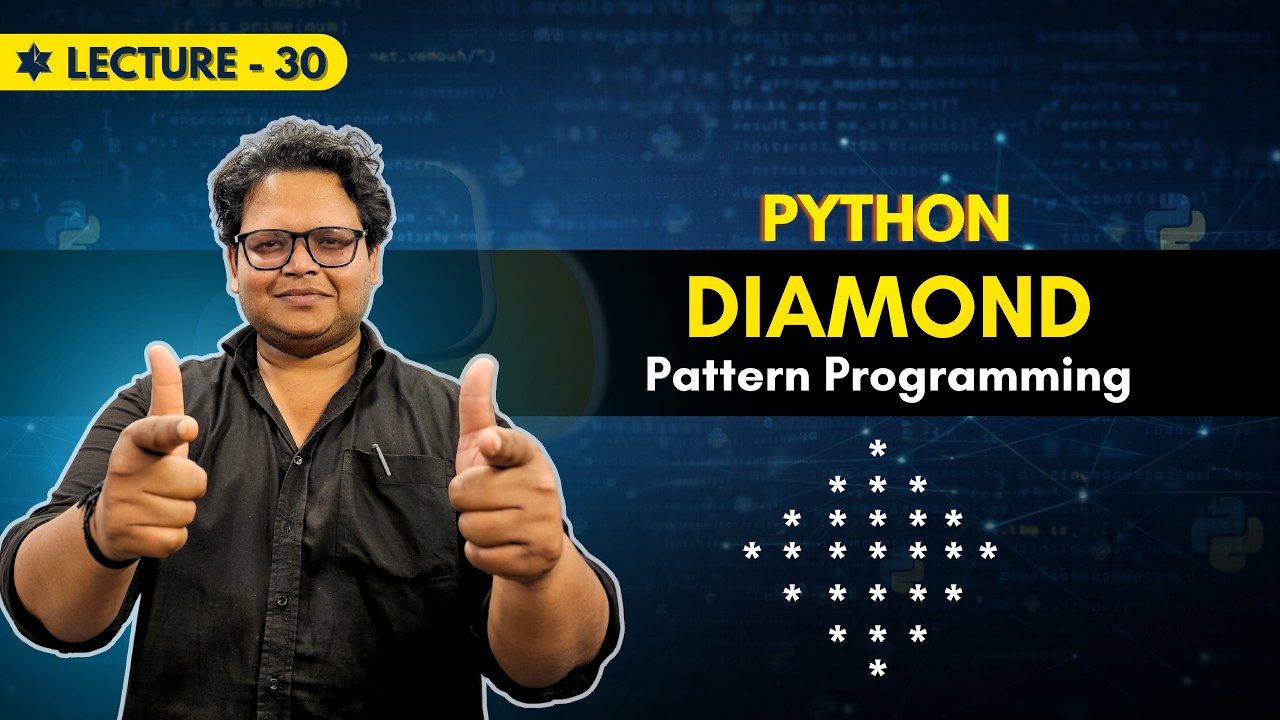 Diamond Pattern Tutorial for Beginners | Pattern Programming in Python ...