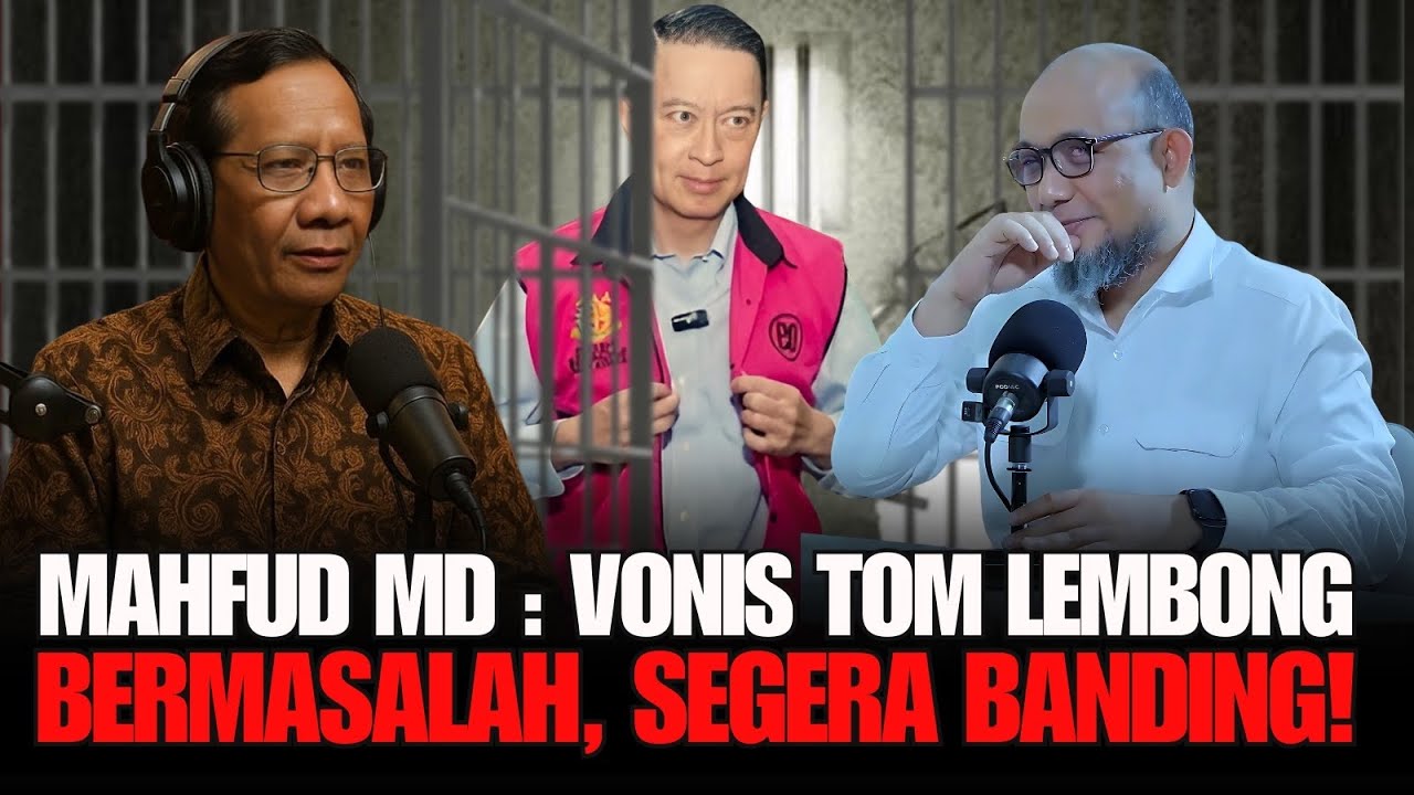 Prof Mahfud MD : Vonis 4,5 Tahun Tom Lembong Dinilai Keliru, Minta Segera Banding