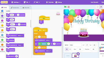 Making a birthday card in Scratch!
