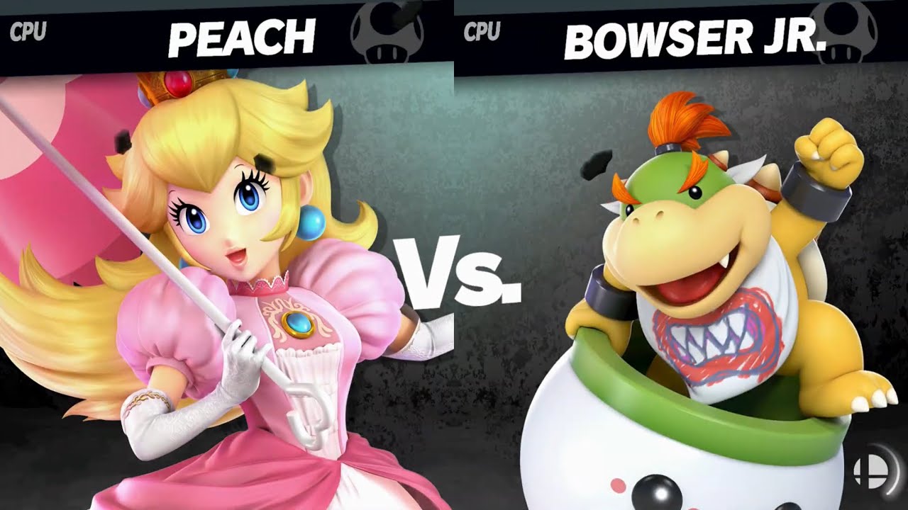 Super Smash Bros. Ultimate - Peach VS Bowser Jr. - YouTube